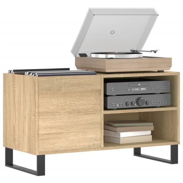 vidaXL Stereobänk sonoma-ek 85x38x48 cm konstruerat trä
