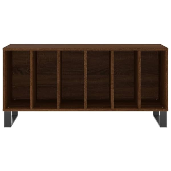 vidaXL Hifi-benk brun eik 100x38x48 cm konstruert tre