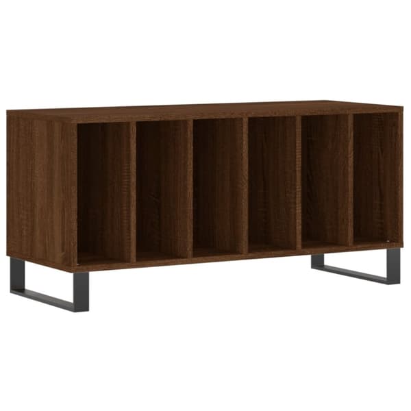 vidaXL Stereobänk brun ek 100x38x48 cm konstruerat trä