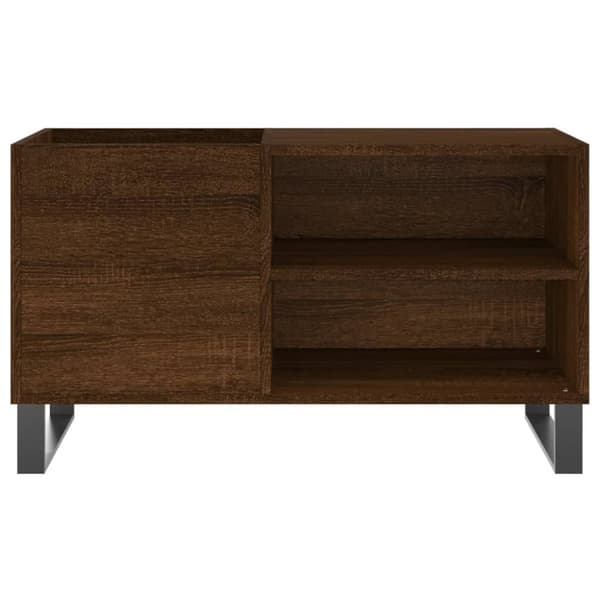 vidaXL Stereobänk brun ek 85x38x48 cm konstruerat trä