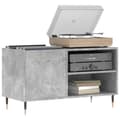 Miniatyrbilde 3 av 9: vidaXL Hifi-benk betonggrå 84,5x38x48 cm konstruert tre