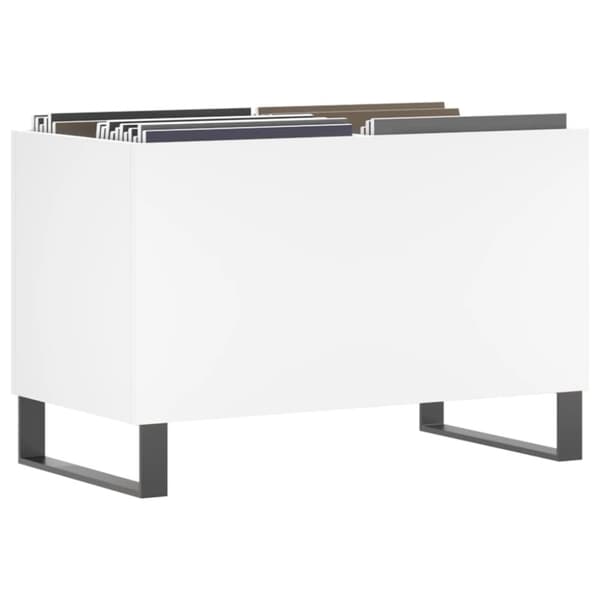 vidaXL Hifi-benk hvit 74,5x38x48 cm konstruert tre