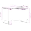 Miniatyrbilde 9 av 9: vidaXL Hifi-benk hvit 74,5x38x48 cm konstruert tre