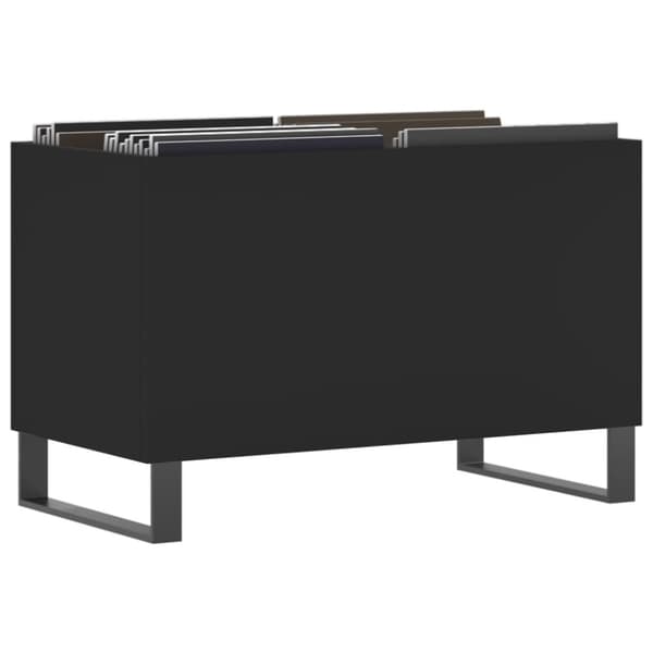vidaXL Stereobänk svart 74,5x38x48 cm konstruerat trä