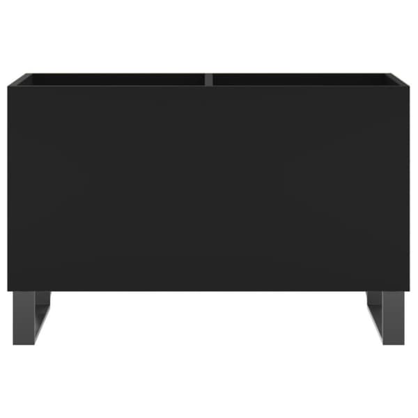 vidaXL Stereobänk svart 74,5x38x48 cm konstruerat trä