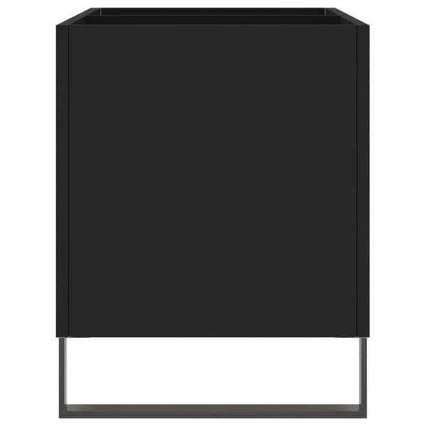 vidaXL Stereobänk svart 74,5x38x48 cm konstruerat trä