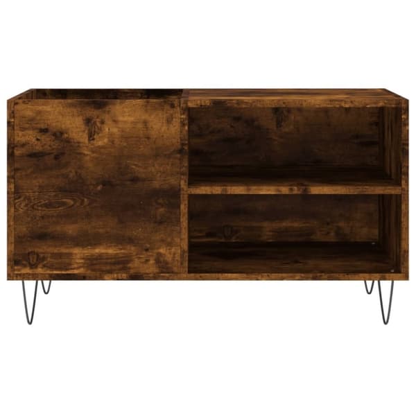 vidaXL Hifi-benk røkt eik 85x38x48 cm konstruert tre