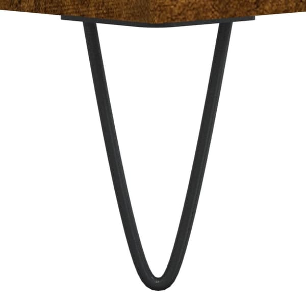 vidaXL Hifi-benk røkt eik 85x38x48 cm konstruert tre