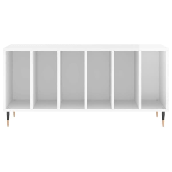 vidaXL vinylskab 100x38x48 cm konstrueret træ hvid højglans