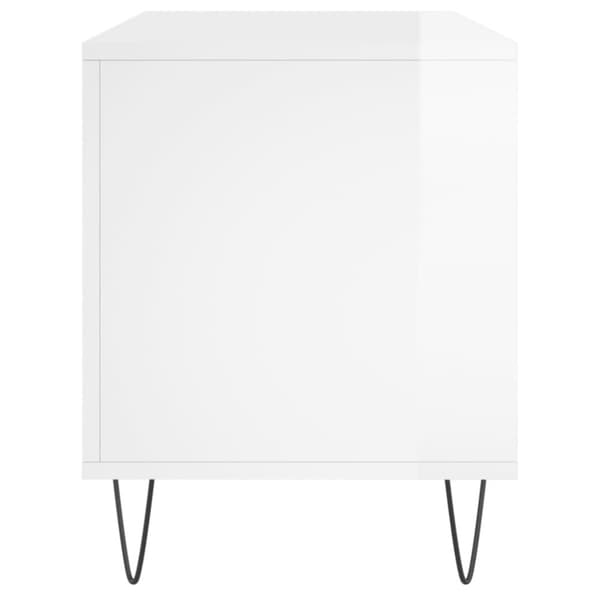 vidaXL vinylskab 100x38x48 cm konstrueret træ hvid højglans
