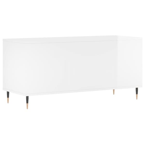 vidaXL vinylskab 100x38x48 cm konstrueret træ hvid højglans