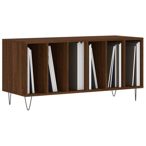 vidaXL vinylskab 100x38x48 cm konstrueret træ brun egetræsfarve