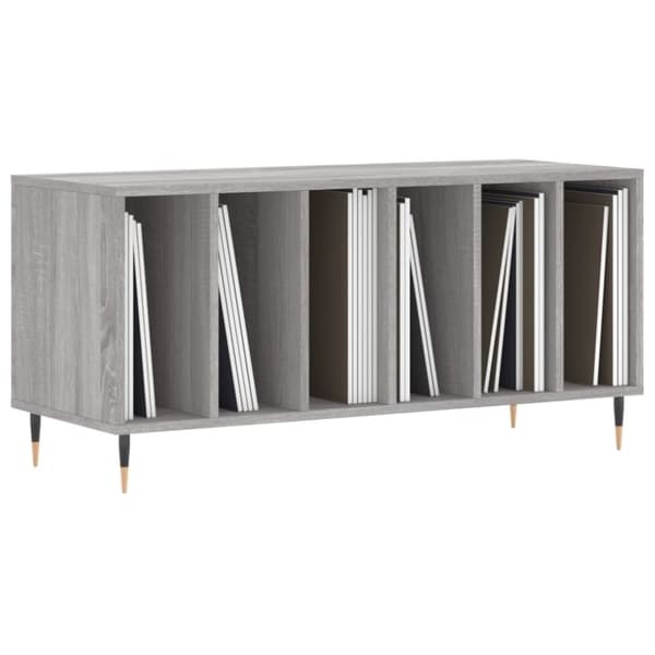 vidaXL LP-levyjen säilytyskaappi harmaa Sonoma 100x38x48 cm puu