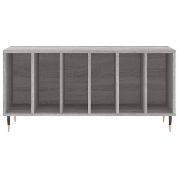 vidaXL LP-levyjen säilytyskaappi harmaa Sonoma 100x38x48 cm puu