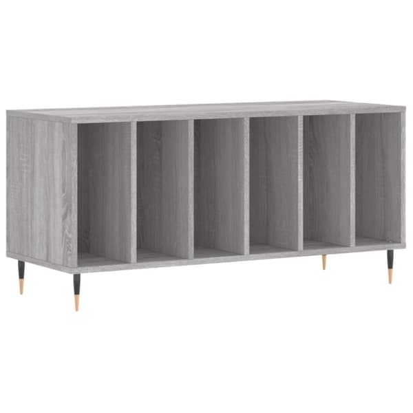 vidaXL LP-levyjen säilytyskaappi harmaa Sonoma 100x38x48 cm puu