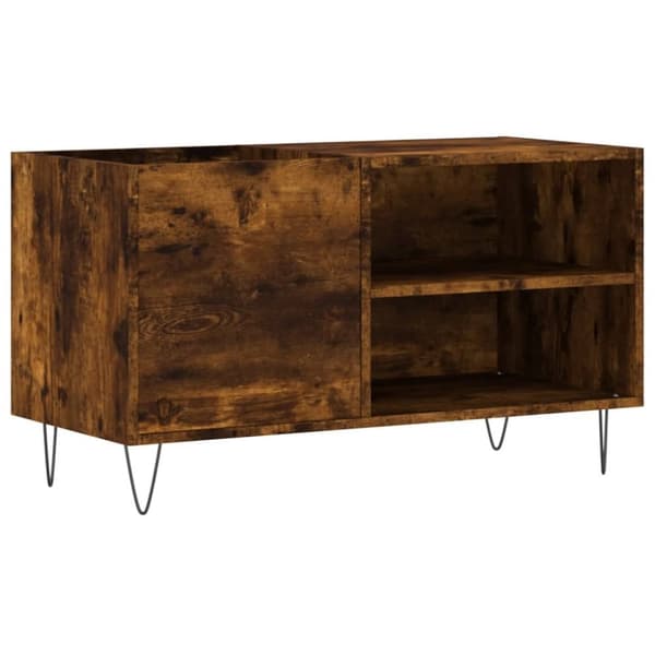 vidaXL LP-levyjen säilytyskaappi savutammi 85x38x48 cm tekninen puu