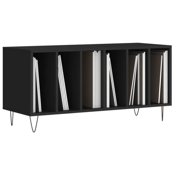 vidaXL Hifi-benk svart 100x38x48 cm konstruert tre