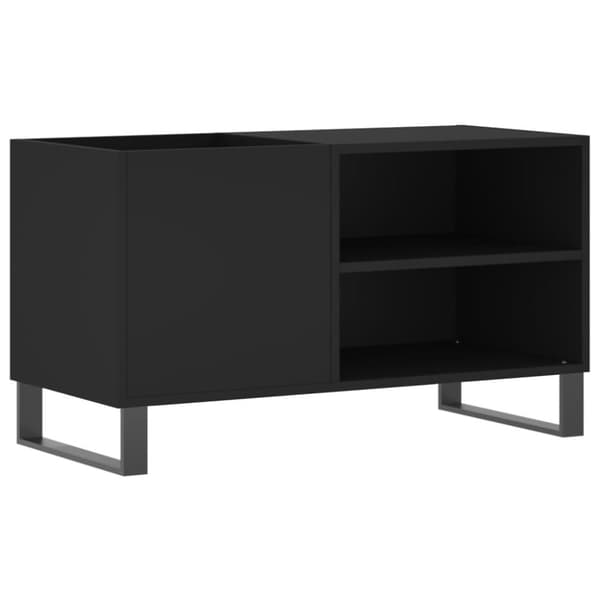 vidaXL vinylskab 85x38x48 cm konstrueret træ sort