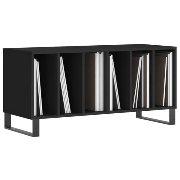 vidaXL vinylskab 100x38x48 cm konstrueret træ sort
