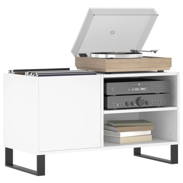 vidaXL vinylskab 85x38x48 cm konstrueret træ hvid
