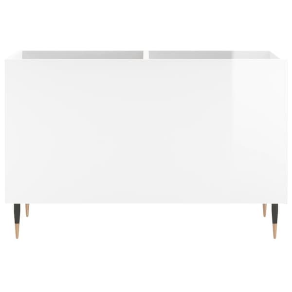 vidaXL Hifi-benk høyglans hvit 74,5x38x48 cm konstruert tre
