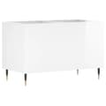 Miniatyrbilde 5 av 9: vidaXL Hifi-benk høyglans hvit 74,5x38x48 cm konstruert tre