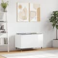 Miniatyrbilde 9 av 9: vidaXL Hifi-benk høyglans hvit 74,5x38x48 cm konstruert tre