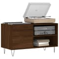 Miniatyrbilde 3 av 9: vidaXL Hifi-benk brun eik 85x38x48 cm konstruert tre
