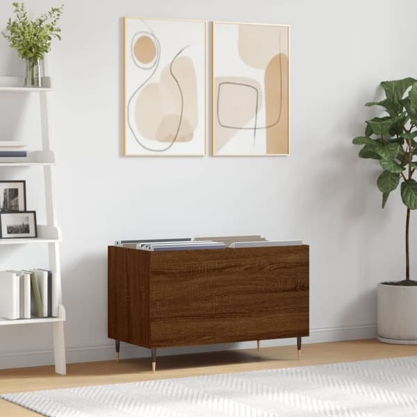 vidaXL Hifi-benk brun eik 74,5x38x48 cm konstruert tre