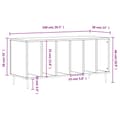 Miniatyrbilde 9 av 9: vidaXL Hifi-benk betonggrå 100x38x48 cm konstruert tre