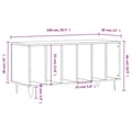 Miniatyrbilde 9 av 9: vidaXL Hifi-benk sonoma eik 100x38x48 cm konstruert tre