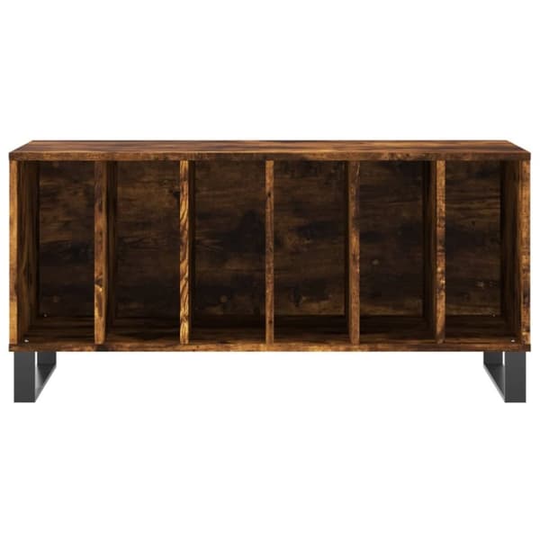 vidaXL LP-levyjen säilytyskaappi savutammi 100x38x48 cm tekninen puu