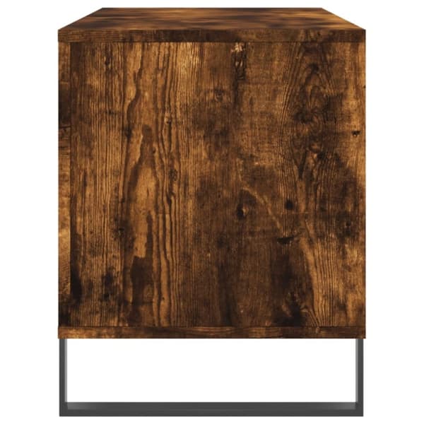 vidaXL LP-levyjen säilytyskaappi savutammi 100x38x48 cm tekninen puu