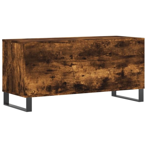 vidaXL LP-levyjen säilytyskaappi savutammi 100x38x48 cm tekninen puu