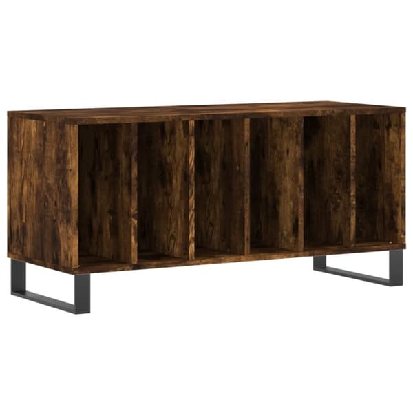 vidaXL LP-levyjen säilytyskaappi savutammi 100x38x48 cm tekninen puu