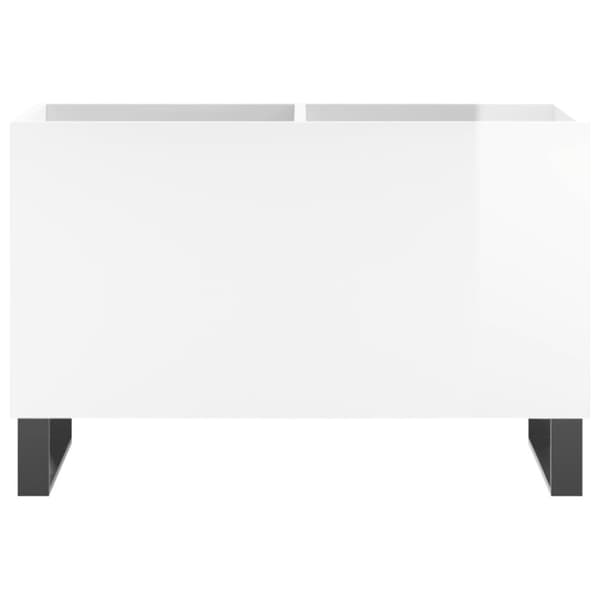 vidaXL Stereobänk vit högglans 74,5x38x48 cm konstruerat trä