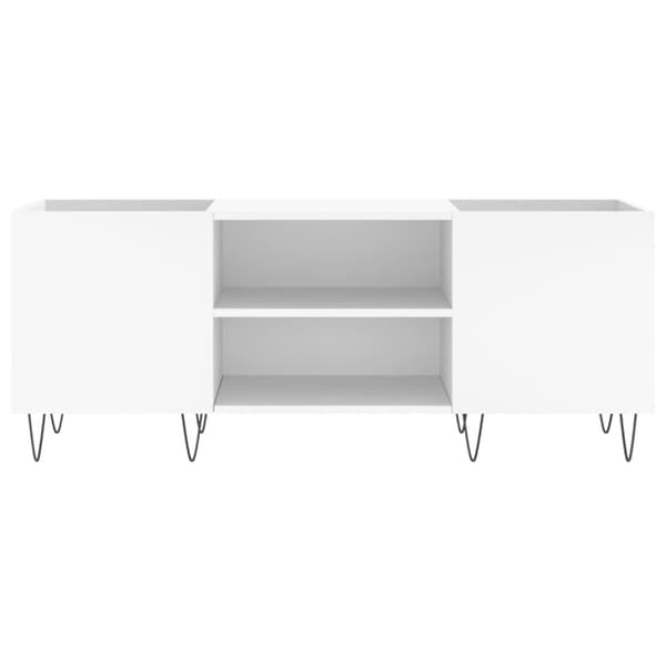 vidaXL Hifi-benk hvit 121x38x48 cm konstruert tre