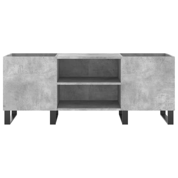 vidaXL Hifi-benk betonggrå 121x38x48 cm konstruert tre
