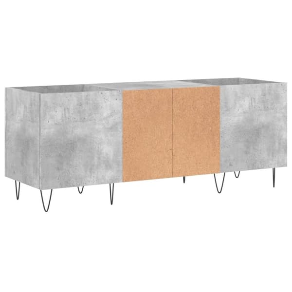 vidaXL Stereobänk betong-grå 121x38x48 cm konstruerat trä