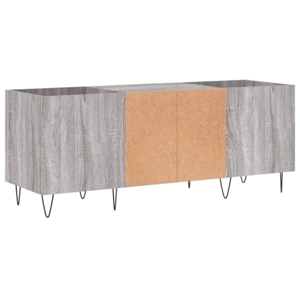 vidaXL vinylskab 121x38x48 cm konstrueret træ grå sonoma-eg