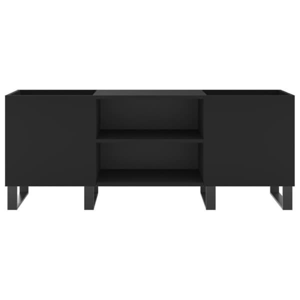 vidaXL Stereobänk svart 121x38x48 cm konstruerat trä
