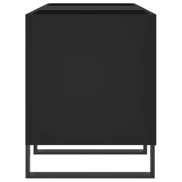 vidaXL Stereobänk svart 121x38x48 cm konstruerat trä