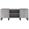 Miniatyrbilde 4 av 9: vidaXL Hifi-benk grå sonoma 121x38x48 cm konstruert tre