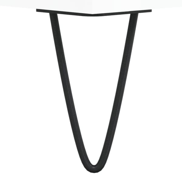 vidaXL Hifi-benk høyglans hvit 121x38x48 cm konstruert tre