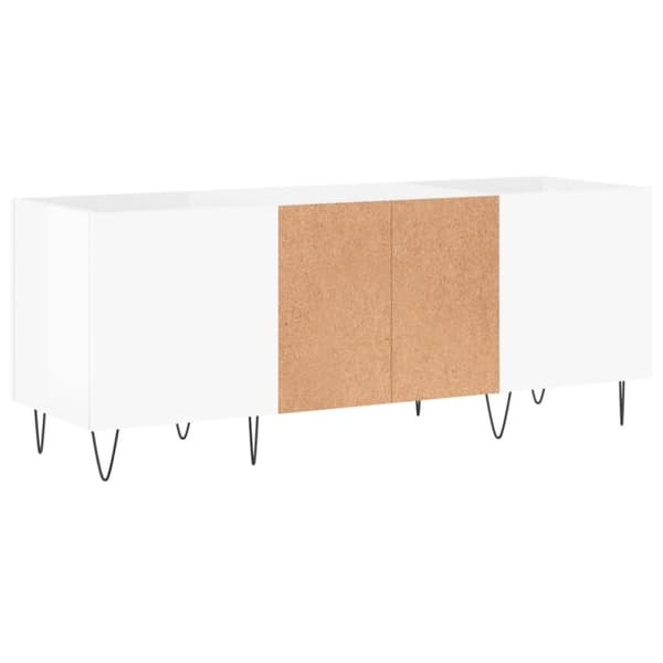 vidaXL vinylskab 121x38x48 cm konstrueret træ hvid højglans