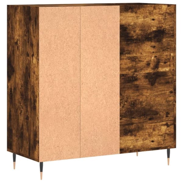 vidaXL Hifi-benk røkt eik 84,5x38x89 cm konstruert tre