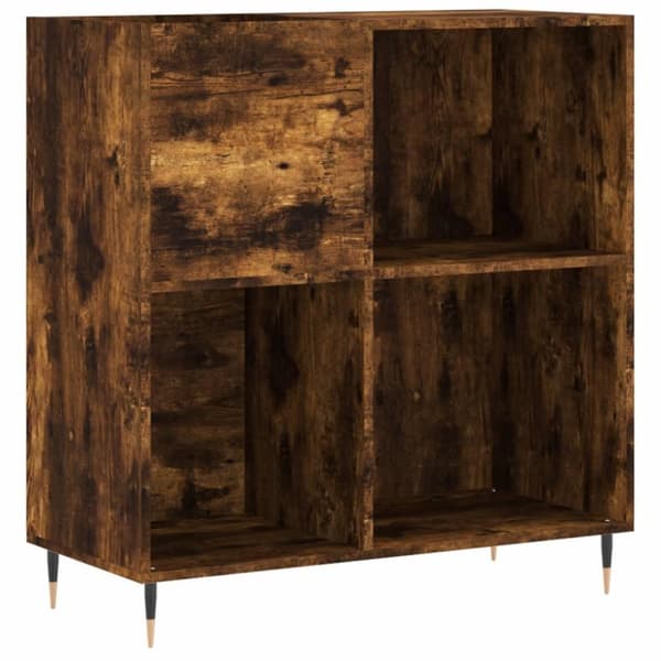 vidaXL Hifi-benk røkt eik 84,5x38x89 cm konstruert tre