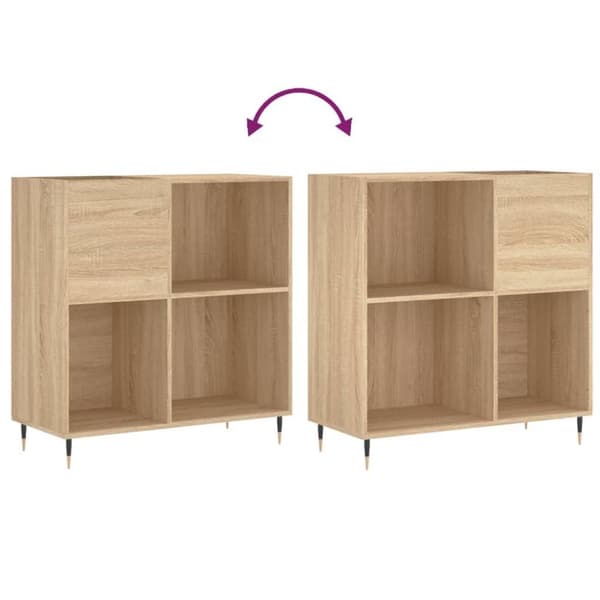 vidaXL Stereobänk sonoma-ek 84,5x38x89 cm konstruerat trä
