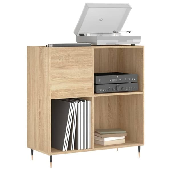 vidaXL Stereobänk sonoma-ek 84,5x38x89 cm konstruerat trä