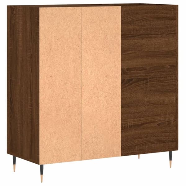 vidaXL Hifi-benk brun eik 84,5x38x89 cm konstruert tre
